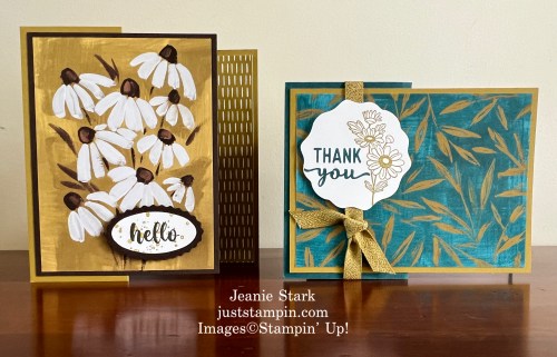 Stampin' Up! Fresh As A Daisy Z fold card ideas with Irresistible Blooms, Charming Sentiments, and Lifetime of Love-Jeanie Stark StampinUp