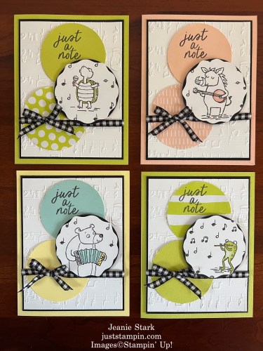 Stampin' Up! All occasion note cards with Zoo Crew Designer Series Paper-Jeanie Stark StampinUp