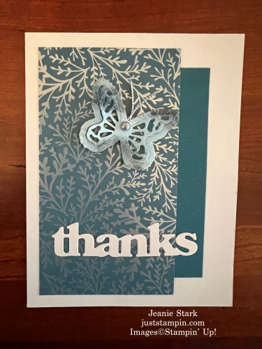 Stampin' Up! Thoughtful Designs thank you card with Thanks & Beyond Dies-Jeanie Stark StampinUp