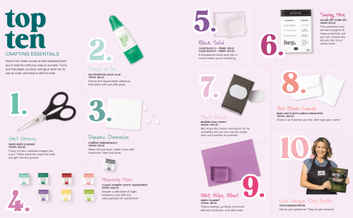 Top 10 Stampin' Up! Crafting Essentials-visit juststampin.com for ordering information and more-Jeanie Stark StampinUp