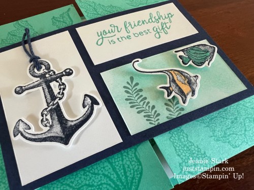 Stampin' Up! Beauty of the Deep and Seaside Wishes gate fold card idea-Jeanie Stark StampinUp