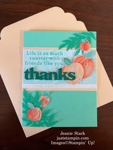Stampin' Up! Paper Pumpkin Life is Sweet thank you card idea-Jeanie Stark StampinUp