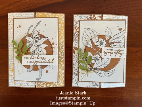Stampin' Up! Nature's Sweetness gate fold sympathy and thank you card idea-Jeanie Stark StampinUp