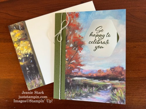 Stampin' Up! Book Binding Peekaboo Card with Splendid Autumn and Layering Leaves-Jeanie Stark StampinUp