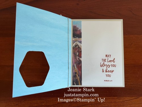 Stampin' Up! Book Binding Peekaboo Card with Splendid Autumn and Hexagon Punch-Jeanie Stark StampinUp