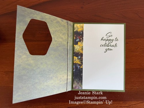 Stampin' Up! Book Binding Peekaboo Card with Splendid Autumn and Hexagon Punch-Jeanie Stark StampinUp
