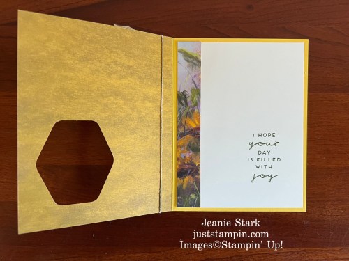 Stampin' Up! Book Binding Peekaboo Card with Splendid Autumn and Heartfelt Hexagon-Jeanie Stark StampinUp