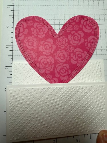 Stampin' Up! Hearts of Elegance Fun Fold card idea with Dashing Details 3D embossing folder-Jeanie Stark StampinUp