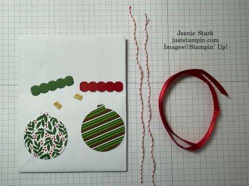 Stampin' Up! Hang An Ornament Gift Bag Kit with Take A Bow Designer Series Paper-Jeanie Stark StampinUp