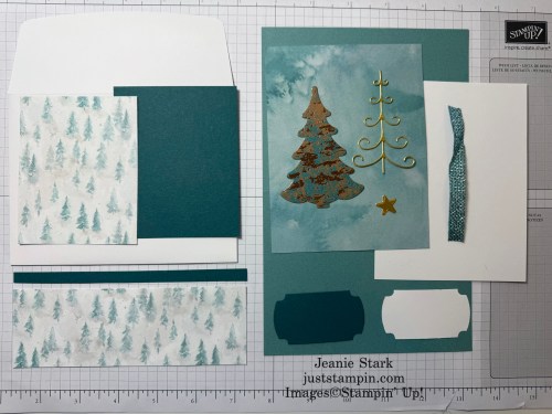 Stampin' Up! Christmas card kit with Decorative Trees Bundle and Winter Meadows Designer Series Paper-Jeanie Stark StampinUp