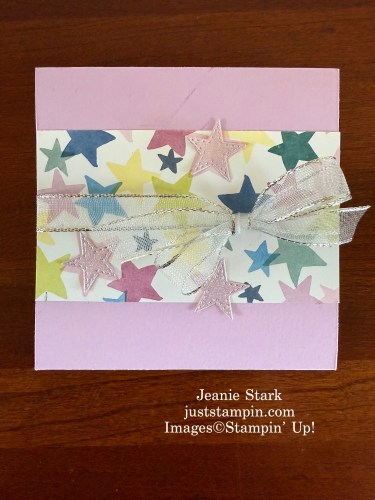 Stampin' Up! Triangle Corner Pop Up Birthday Card with Wanted to Say Dies, Birthday Blast Dies, and Bright & Beautiful Designer series Paper-Jeanie Stark StampinUp