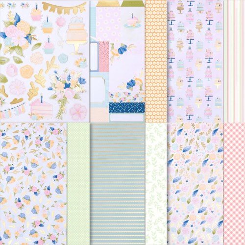 Stampin' Up! Wildflower Birthday 12x12 Specialty Designer Series Paper-visit juststampin.com for handmade card & gift inspiration and more-Jeanie Stark StampinUp