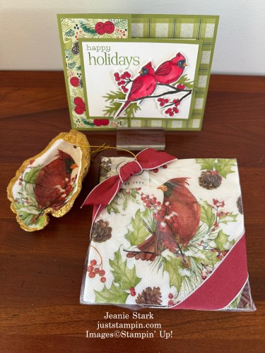 Stampin' Up! Winterly Tree Tops Christmas card idea-jeanie Stark StampinUp