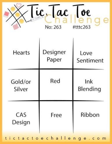 Tic Tac Toe Challenge #263 www.tictactoechallenge Viist juststapin.com for inspiration and more-Jeanie Stark StampinUp