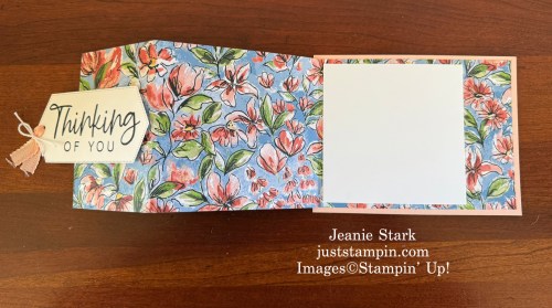 Stampin' Up! Thinking of You card idea using Mixed Media Florals Designer series Paper and With You In Mind Stamp Set-Jeanie Stark StampinUp