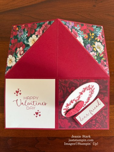 Stampin' Up! Hearts of Elegance and Sentimental Park fun fold pop up card idea for a friend-Jeanie Stark StampinUp