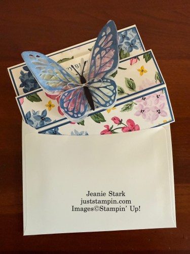 Stampin' Up! Lovely Garden and Beautiful Butterflies Birthday fun fold card idea-Jeanie Stark StampinUp