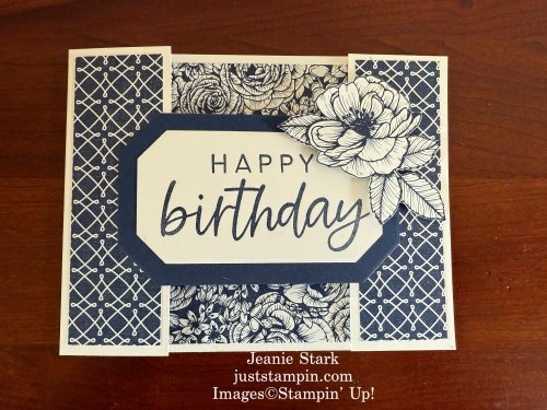 Stampin' Up! With You In Mind fun fold birthday card with Countryside Corners Dies-Jeanie Stark StampinUp