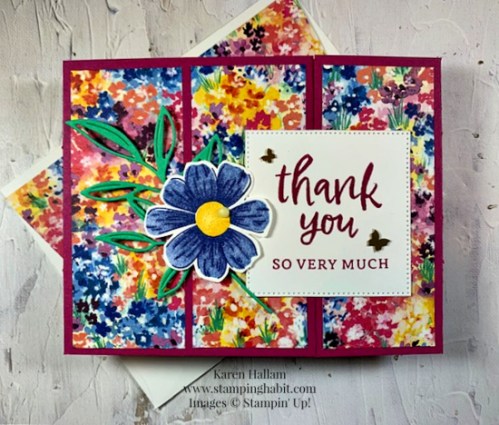 Stampin' Up! Thank You Card Idea-visit juststampin.com for Mystery Stamping and more inspiration-Jeanie Stark StampinUp