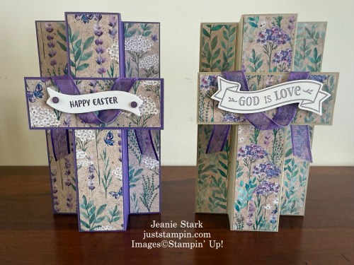 Stampin' Up! Perennial Lavender Standing Cross Card with Hold on To Hope Stamp Set-Jeanie Stark StampinUp