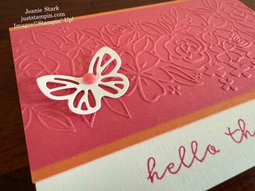 Stampin' Up! note cards featuring the 2025-2027 In Colors and Gardens Embossing Folder-Jeanie Stark StampinUp