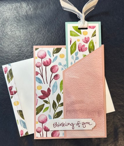Stampin' Up! fun fold pocket card and bookmark-juststampin.com