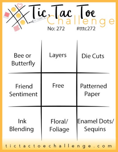 Tic Tac Toe Challenge #272-visit juststampin.com or www.tictactoechallenge.com for inspiration-Jeanie Stark Stampin' Up! demonstrator