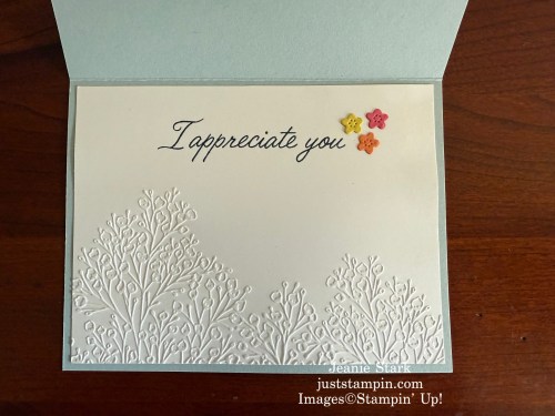 Stampin' Up! Impressions Abloom Thank You card with the 2025-2027 In Colors-Jeanie Stark StampinUp