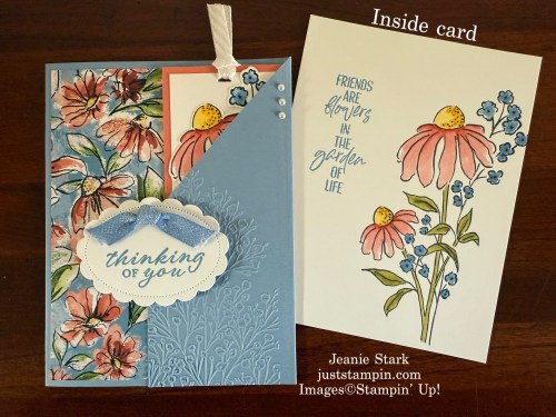 Stampin' Up! Mixed Florals and You Are Remarkable Fun fold bookmark card-Jeanie Stark StampinUp