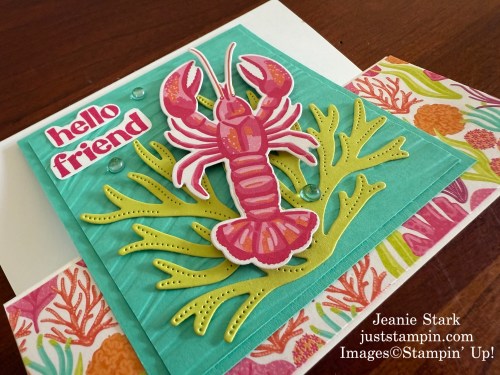 Stampin' Up! handmade fold card idea for a friend with Ocean Friends Bundle and Friends of the Ocean Designer Series Paper-Jeanie Stark StampinUp