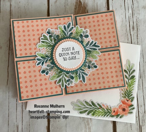 Stampin' Up! Frames & Flowers Puzzle Slider Card by Rosanne Mulhern-www.juststampin.com