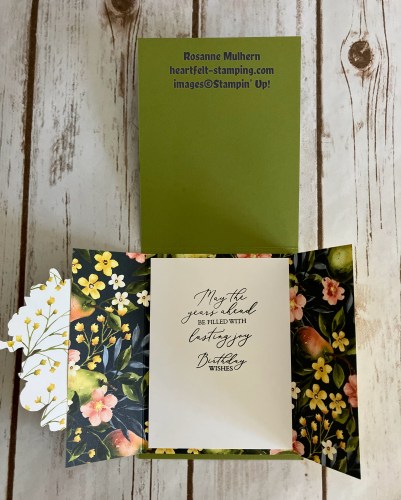 Stampin' Up! Painterly Pears fun fold birthday card idea-www.juststampin.com