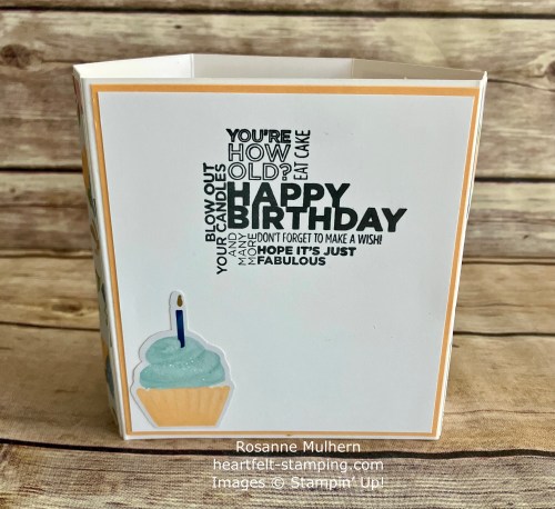 Stampin' Up! Wildflower Birthday Specialty Designer Series Paper fun fold card idea-visit juststampin.com for more handmade fun fold card inspiration-Jeanie Stark StampinUp
