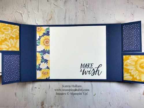 Stampin' Up! Puzzle Slider fun fold birthday card idea by Karen Hallam-www.juststampin.com