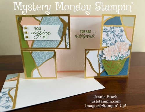 Stampin' Up! Kintsugi Inspirations fun fold puzzle slider card idea-Jeanie Stark StampinUp