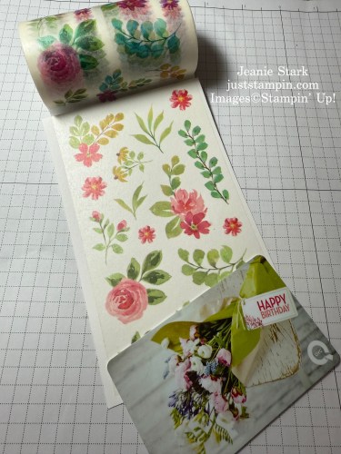 Stampin' Up! Extraordinary Flora Washi Tape-visit juststampin.com for handmade inspiration , tips, and more-Jeanie Stark StampinUp