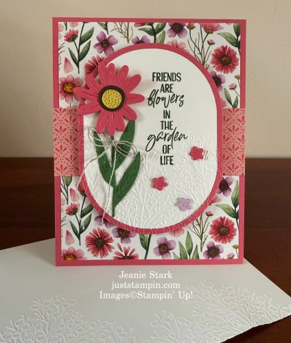 Floral Impressions Hidden gate fold card for a friend -Jeanie Stark StampinUp