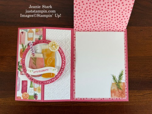 Stampin' Up! Cheers & Sips Celebration Fun Fold Card idea-Jeanie Stark StampinUp
