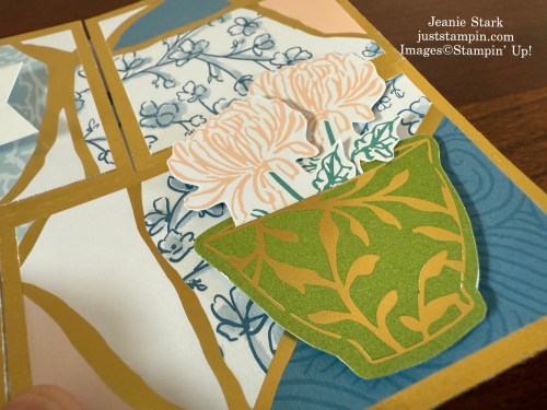 Stampin' Up! Kintsugi Inspirations fun fold puzzle slider card idea-Jeanie Stark StampinUp