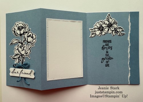 Stampin' Up! Beautiful Gallery and Your Are Remarkable Fun Fold card idea with Two-Tone Cardstock-Jeanie Stark StampinUp