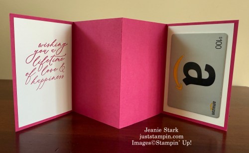 Stampin' Up! Hearts of Elegance pop-out fun fold wedding card idea-Jeanie Stark StampinUp