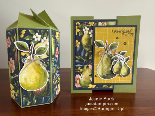 Stampin' Up! Perfectly Pears fun fold card idea for a friend-Jeanie Stark StampinUp