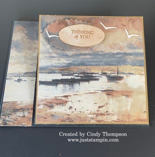 Stampin' Up! Beautiful Gallery Twisted Easel fun fold Thinking of You card idea-visit juststampin.com for handmade inspiration and more-Jeanie Stark StampinUp