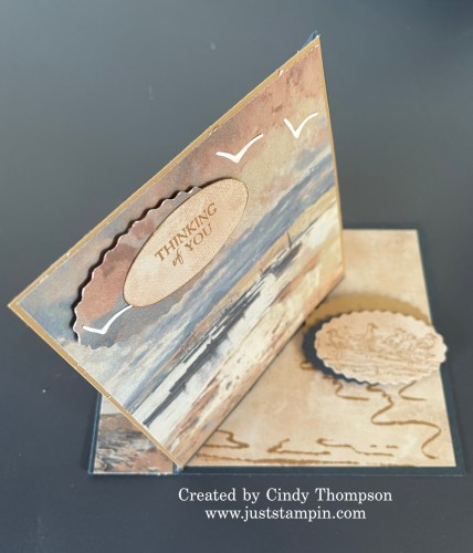 Stampin' Up! Beautiful Gallery Twisted Easel fun fold Thinking of You card idea-visit juststampin.com for handmade inspiration and more-Jeanie Stark StampinUp