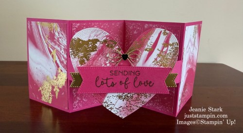 Stampin' Up! Hearts of Elegance pop-out fun fold wedding card idea-Jeanie Stark StampinUp