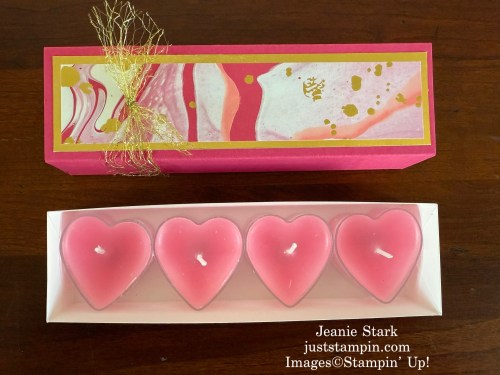 Stampin' Up! Marbled Elegance Slider box for tea light candles-Jeanie Stark StampinUp