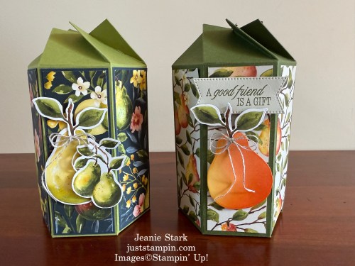 Stampin' Up! Painterly Pears Twist & Close gift box idea-visit juststampin.com for handmade inspiration, free tutorials, and more-Jeanie Stark StampinUp