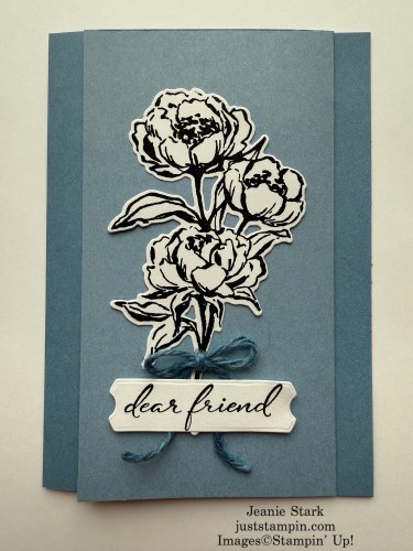Stampin' Up! Beautiful Gallery Fun Fold card idea with Two-Tone Cardstock-Jeanie Stark StampinUp