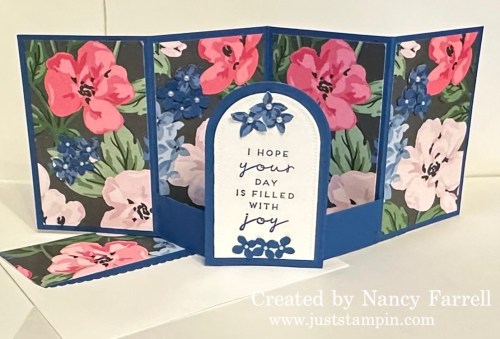 Stampin' Up! Lovely Garden and Everyday Arches Dies pop-out fun fold card idea-visit juststampin.com for handmade inspiration and ordering information-Jeanie Stark StampinUp