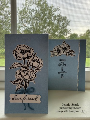 Stampin' Up! Beautiful Gallery and You Are Reamrkable Fun Fold card idea with Two-Tone Cardstock-Jeanie Stark StampinUp